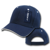 Sandwich Visor Baseball Cap - Navy Blue/White