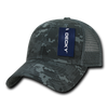Structured Camo Trucker Cap - Navy Blue Digital Camouflage