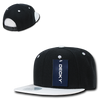 Two-Tone Flat Bill Snapback Cap - Black/White