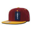 Two-Tone Flat Bill Snapback Cap - Cardinal/Gold