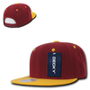 Two-Tone Flat Bill Snapback Cap - Cardinal/Gold