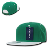 Two-Tone Flat Bill Snapback Cap - Kelly Green/White