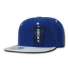 Two-Tone Flat Bill Snapback Cap - Royal/White