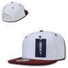 Two-Tone Flat Bill Snapback Cap - White/Cardinal