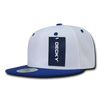 Two-Tone Flat Bill Snapback Cap - White/Royal