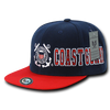 S005 - U.S Coast Guard Cap Flat Bill Snap Back - Blue/Red