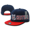 S005 - U.S Coast Guard Cap Flat Bill Snap Back - Blue/Red