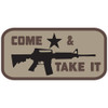 Come & Take It - 2nd Amendment Morale Patch - Brown/Khaki