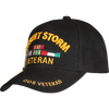 10848 - Operation Desert Storm Veteran Cap - Service Ribbons & Medal - Black