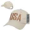 S73 - USA Text Cap - Relaxed Cotton Ripstop - Khaki