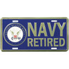 LN26 - U.S. Navy Retired License Plate - Made in USA