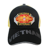 34974 - Piped Embroidered Vietnam Veteran Cap Sandwich Bill - Black/Gold