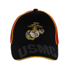 34950 - Piped Embroidered U.S. Marines Cap Sandwich Bill - Black/Red