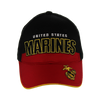 34905 - U.S. Marines Cap EGA Logo Sandwich Bill - Black/Red