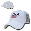 A05 - USA Flag Cap - Relaxed Cotton & Trucker Mesh - White
