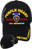 Vietnam Veteran Purple Heart Shadow Cap - Black