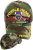 Vietnam Veteran Purple Heart Shadow Cap - Woodland Camouflage