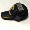 U.S. Army Woman Veteran Cap Emblem Shadow - Shiny Air Mesh - Black