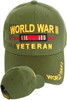 World War II Veteran Cap - Victory Ribbon Shadow - Olive