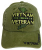 Vietnam Veteran Map Cap - Cotton - Olive
