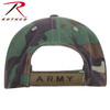 Rothco Deluxe Army Cap Embroidered Insignia Low Profile (Item #3908) - Woodland Camo