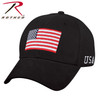 Rothco USA Flag Cap Low Profile Cotton (Item #4619) - Black
