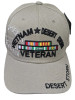 Vietnam Desert Storm Veteran Cap with Ribbons - Khaki