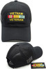 Vietnam Veteran Cap - Detachable Patch - Cotton/Mesh - Black