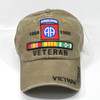 82nd Airborne Vietnam Veteran Cap - Cotton Washed Khaki