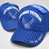 U.S. Air Force Veteran Cap - Waffle Air Mesh - Blue