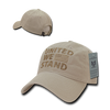 A03 - United We Stand US Flag Cap - Relaxed Cotton - Khaki