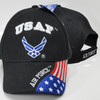 U.S. Air Force Cap - USA Flag Bill - Black