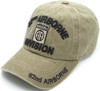 82nd Airborne Division Cap Subdued Insignia - Cotton Washed Khaki