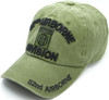 82nd Airborne Division Cap Subdued Insignia - Cotton Washed OD Green