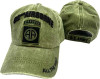 82nd Airborne Division Cap Subdued Insignia - Cotton Washed OD Green