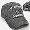 101st Airborne Division Cap Subdued Insignia - Cotton Washed Black