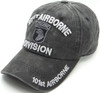 101st Airborne Division Cap Subdued Insignia - Cotton Washed Black
