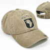 101st Airborne Cap Subdued Insignia - Cotton Washed Khaki