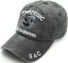 Strategic Air Command Cap Subdued Insignia - Cotton Washed Black