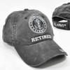 U.S. Army Retired Cap Subdued Seal - Cotton Washed Black