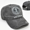 U.S. Army Veteran Cap Subdued Seal - Cotton Washed Black