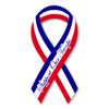 Support Our Troops Red, White & Blue Mini Ribbon Magnet