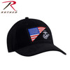 Rothco 4373 USMC Cap Eagle Globe And Anchor/US Flag Low Profile Cotton Black