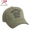 Rothco 3521 U.S. Army Veteran Cap Low Profile Cotton Olive Drab