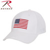 Rothco 4604 USA Flag Cap Low Profile Cotton White