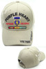 Vietnam Veteran Purple Heart Shadow Cap - Khaki