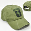 101st Airborne Cap Subdued Insignia - Cotton Washed Olive