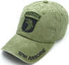 101st Airborne Cap Subdued Insignia - Cotton Washed Olive