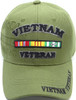 Vietnam Veteran Ribbons Shadow Cap - Olive/Black