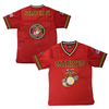 03802 - Marines Football Jersey With USMC EGA Logo - Red